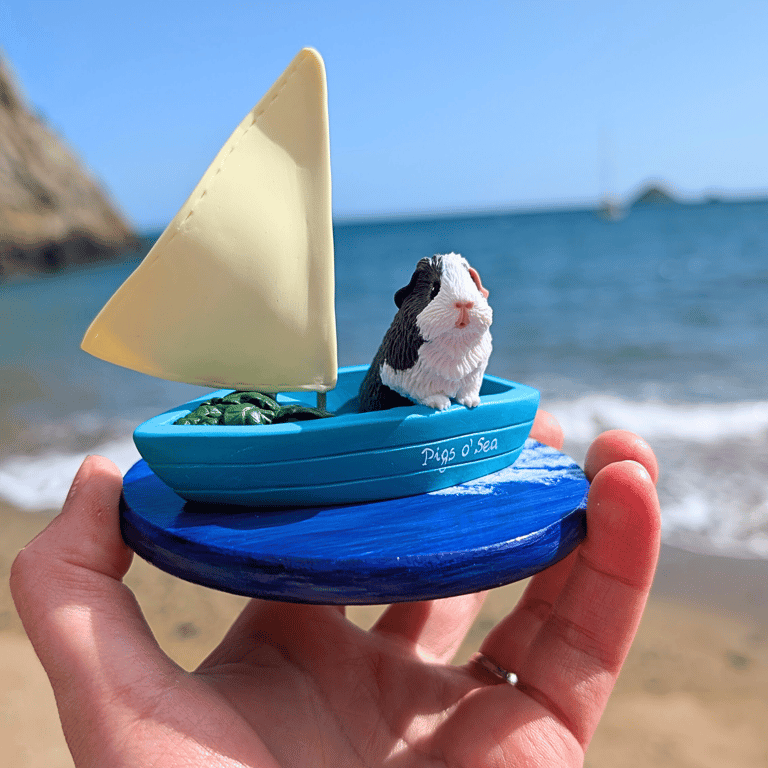 Guinea Pig Sailing Adventure Sculpture, Summer Sculpture