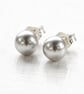 Handmade 925 Sterling Silver Stud Earrings with Swarovski Pearl (6mm) - Image 4