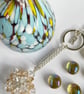 Handbag Charm, Golden & Clear Crystal Star with a Chainmaille Chain and Keyring - Image 3