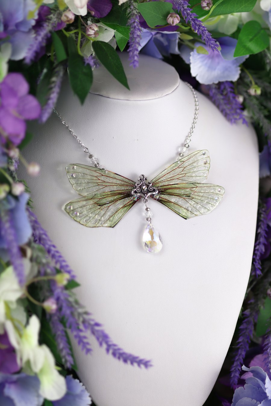 Fairy Wing Necklace - Butterfly Cicada - Fancy Natural - Fairycore - Gift - Boho