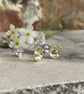 Brass & Silver Stud Earrings - Small Handmade Everyday Studs