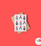 Penguin Christmas Card, A6 Christmas Card, Cute Animal Christmas Card