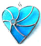 Turquoise Swirl Heart Stained Glass Suncatcher 145 - Image 2