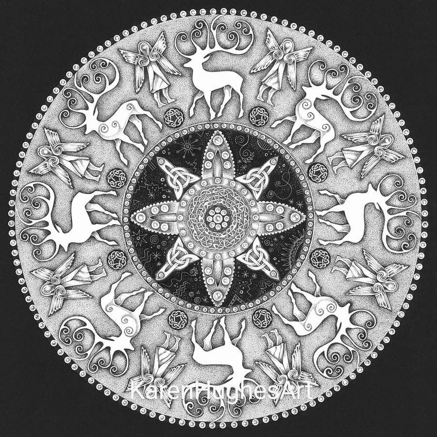 Stag Circle (20x20cm)