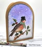 Robin Christmas Cards - 2 card set, letterpress style, watercolour, retro  - Image 4