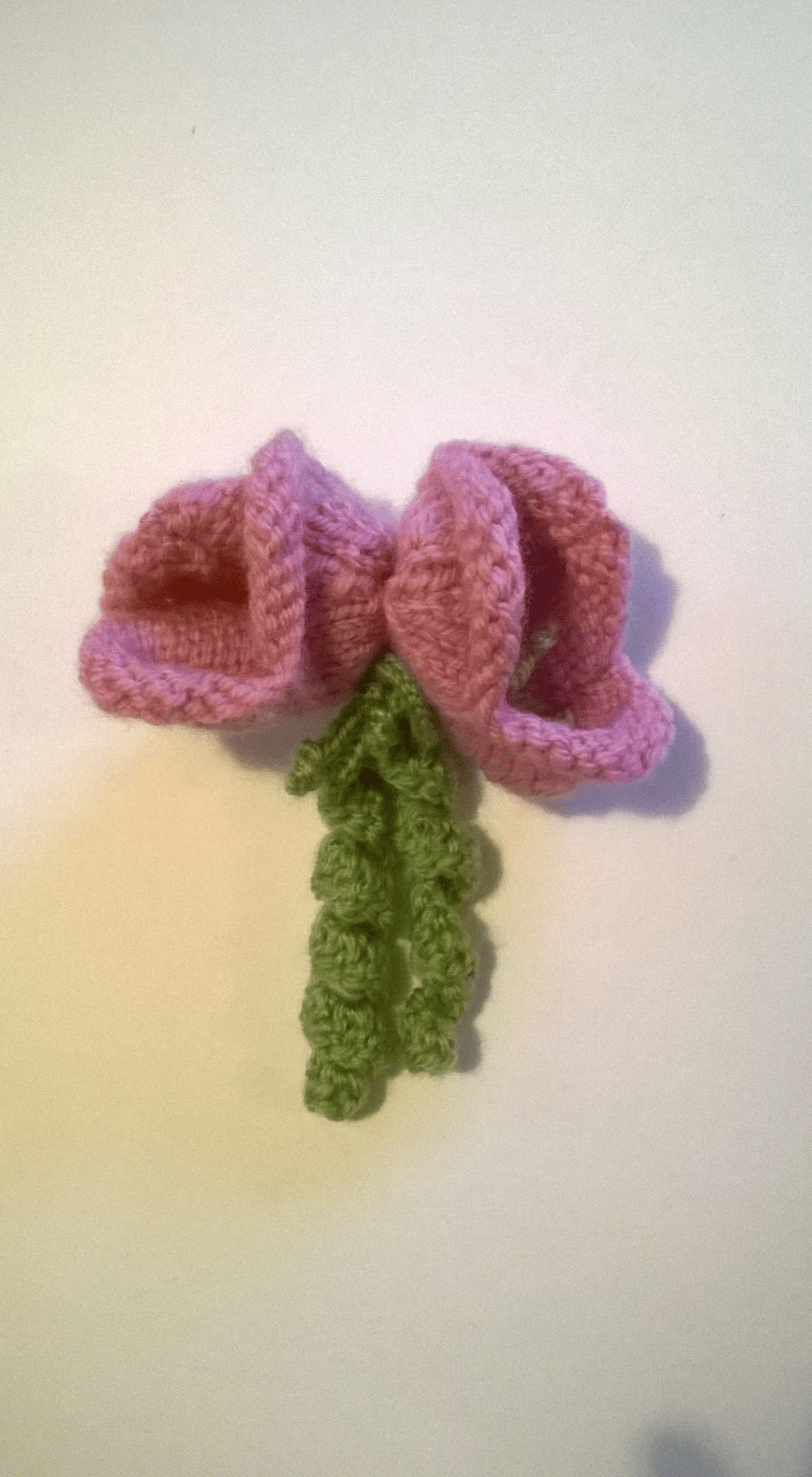 Hand Knitted Tulip Hair Clip