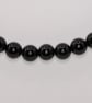 Black Onyx Gemstone Necklace Gold Heart Toggle Clasp, 16 Inch - Image 9
