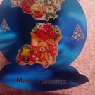 Teddy Bear Rocker Christmas Greetings Card 