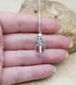 Small clear quartz cone pendant necklace. April Birthstone - Image 3