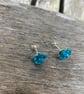 Blue metal rose studs - Image 4