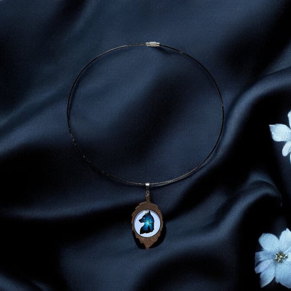 Wolf choker, mystical jewellery, Gothic jewellery