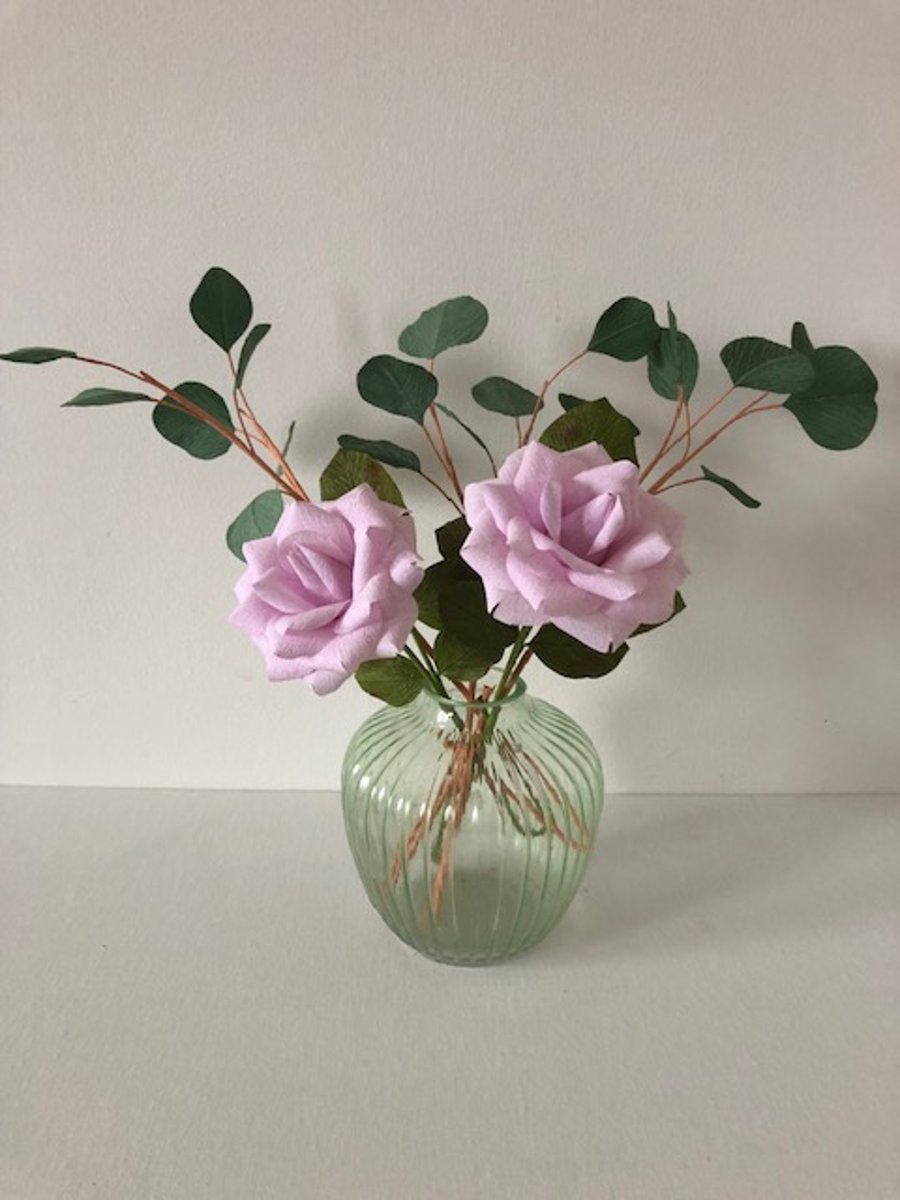 Paper flowers - pale pink rose