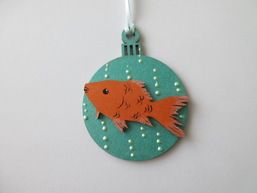 Fish Bauble Hanging Decoration Christmas Tree Bauble Goldfish