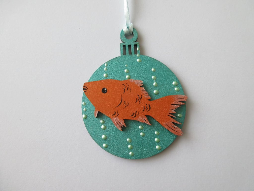 Fish Bauble Hanging Decoration Christmas Tree Bauble Goldfish