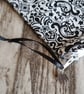 Elegant Black And White Damask-Style Zipper Pouch - Multi Use Zipped Organiser - Image 4
