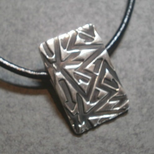 Personalised Black Arrow Pendant