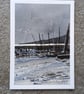 Dark Skies. Blank Card. Original Watercolour 260186 - Image 3