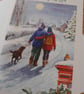 MERRY CHRISTMAS SNOW SCENE CHRISTMAS CARD. - Image 2