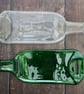 Handmade Fused Glass Recycled Wine or Beer Bottle Plate - Slumped Bottle - Image 6