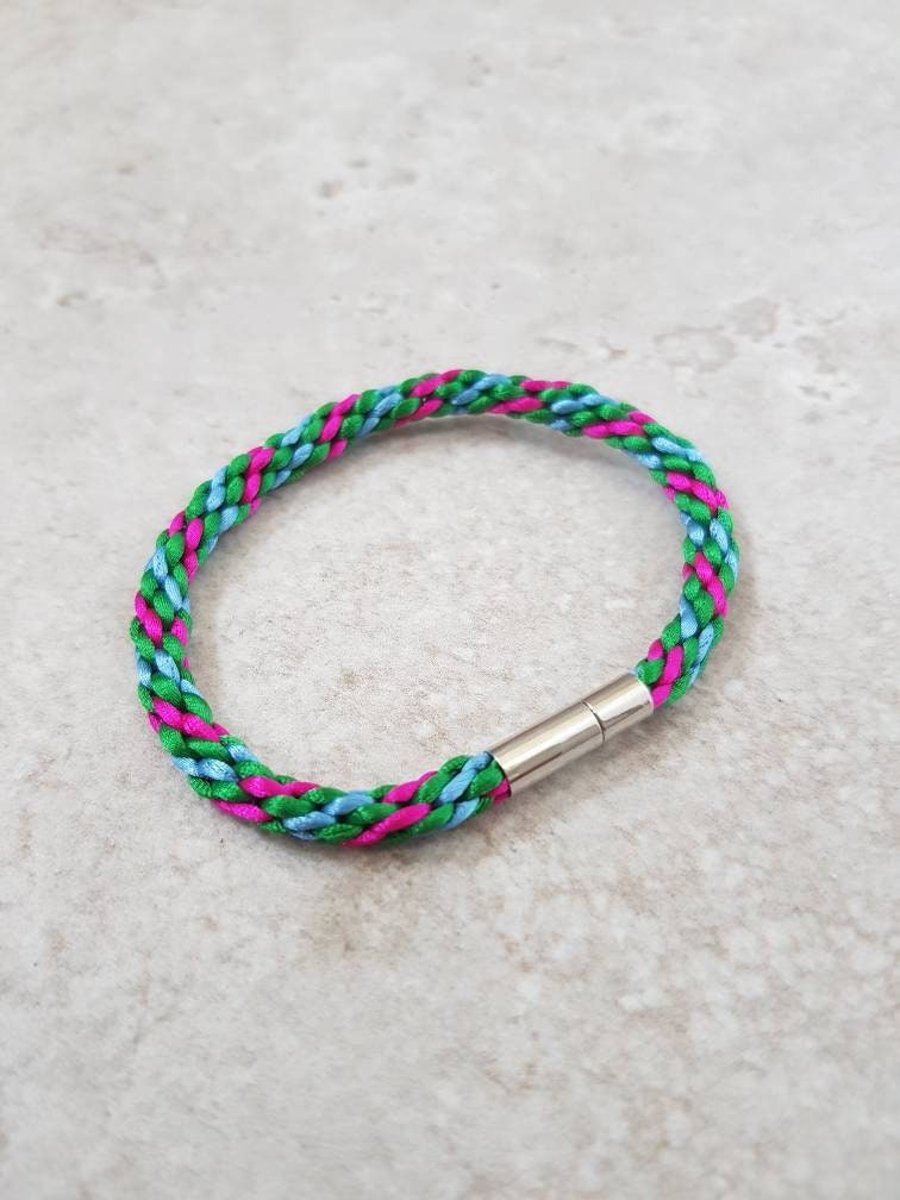 Polysexual Bracelet, Polysexual flag Anklet, Pride flags