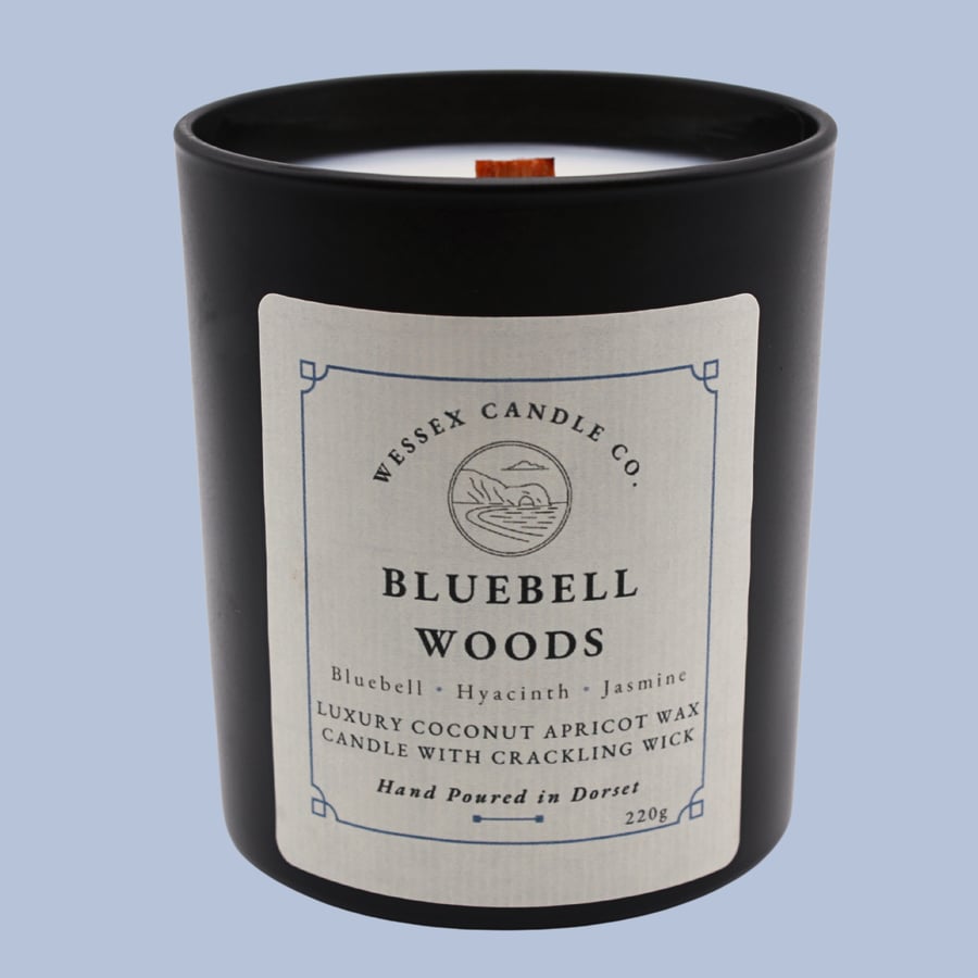 Bluebell Candle - Bluebell Woods - Wooden Wick