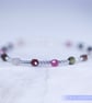 Sterling Silver and Multi Tourmaline stretch bracelet AA grade gemstones - Image 5