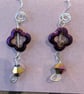Purple Hematite Clover complimented by Purple Crystal Bicones
