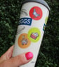 Sticker Sheet - round 35mm stickers - assorted random colourful designs - Image 5