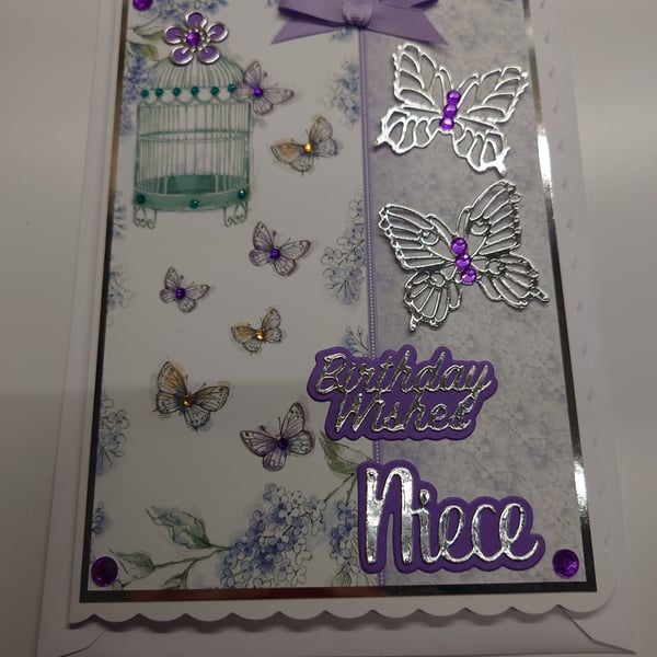 Birthday Wishes Niece Card - Commissioned Card for Debra