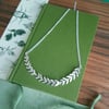 Olive Branch Collar Necklace - Silver Leaf Necklace