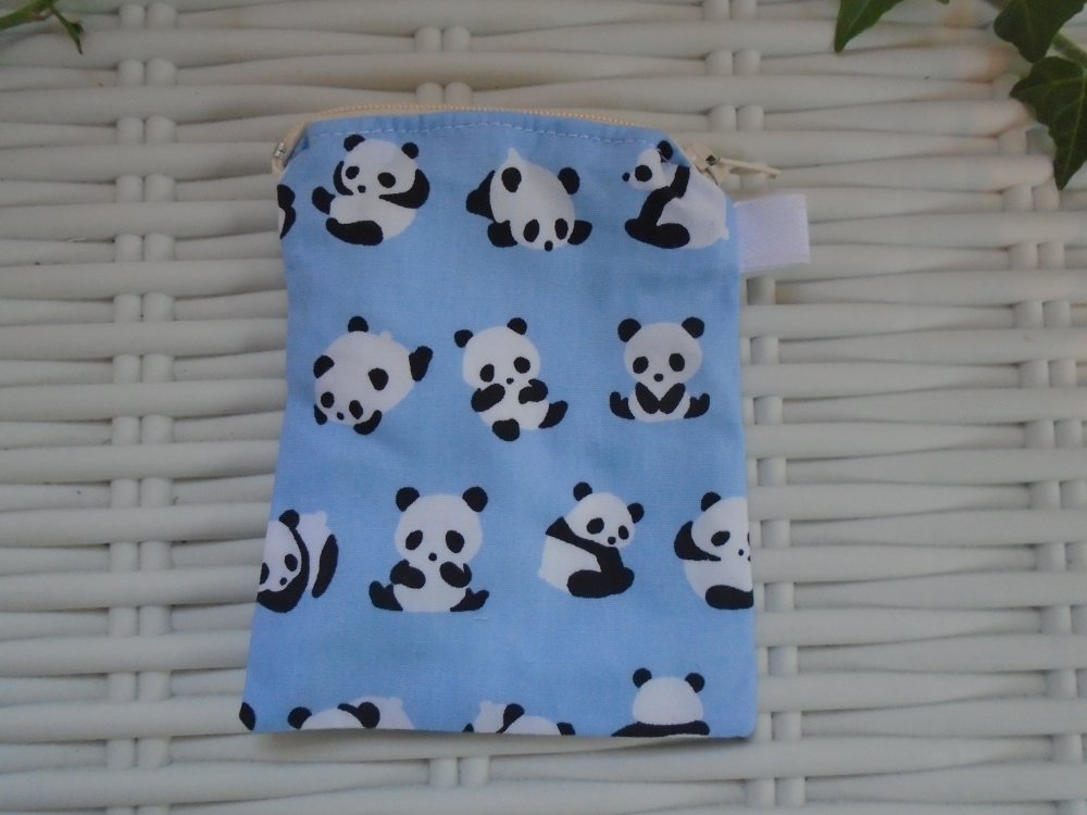 Pandas Panda Themed Coin Purse or Card Holder.