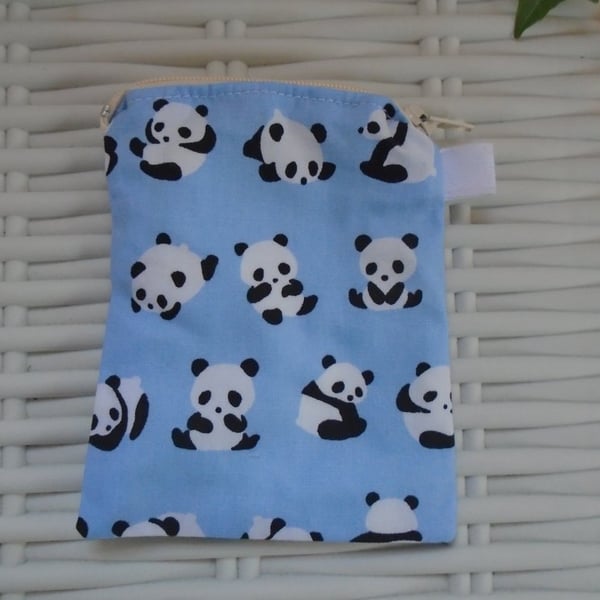 Pandas Panda Themed Coin Purse or Card Holder.