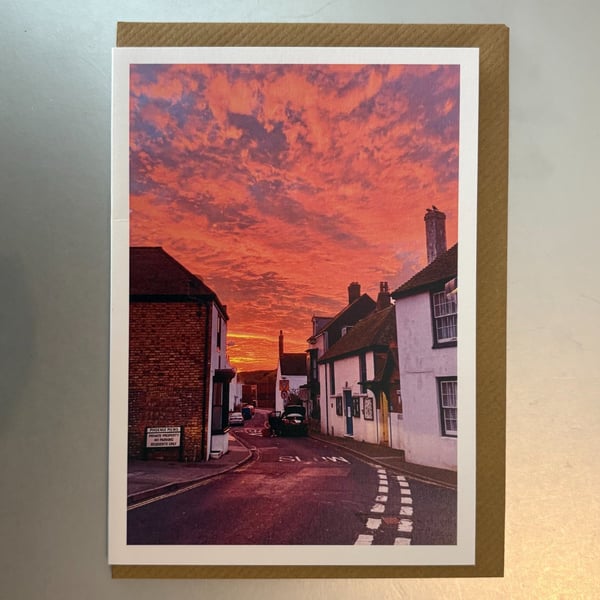Seaford Sunrise A5 Greeting Card