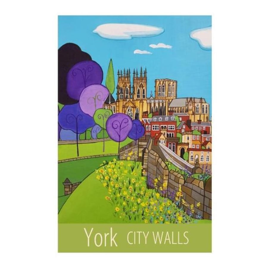 York City Walls travel poster print by Susie West