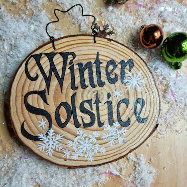 Winter Solstice Wooden Sign
