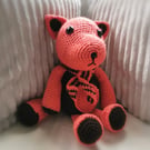 Crocheted Rusty Coloured Bear