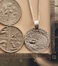 Hedgehog Engraved Sterling Silver Coin Necklace - Image 4