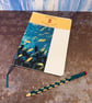Notebook, Marine themed, A5 (ish), made from up-cycled and recycled materials. - Image 2