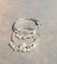 Sterling Silver & Moonstone Hoop Earrings - Image 1