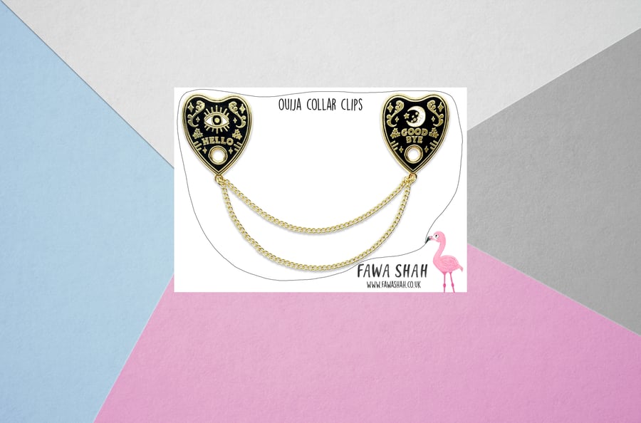 Ouija Collar Chain - Hard Enamel Pin - Jewellery