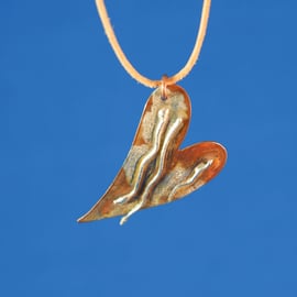 Lightning in My Heart Copper and Silver Pendant