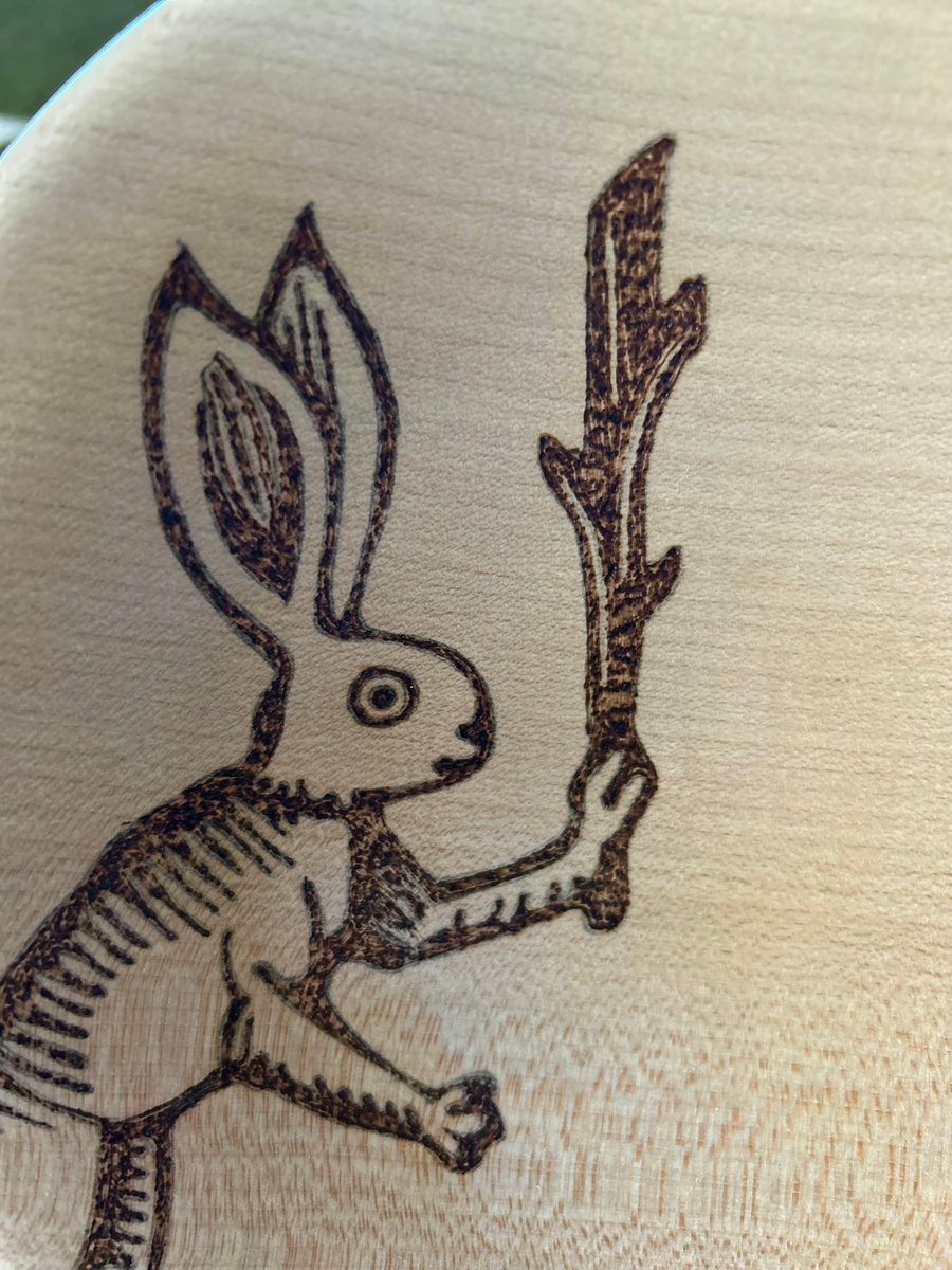 Sycamore bowl with medieval hare