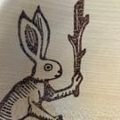 Sycamore bowl with medieval hare