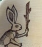 Sycamore bowl with medieval hare - Image 1