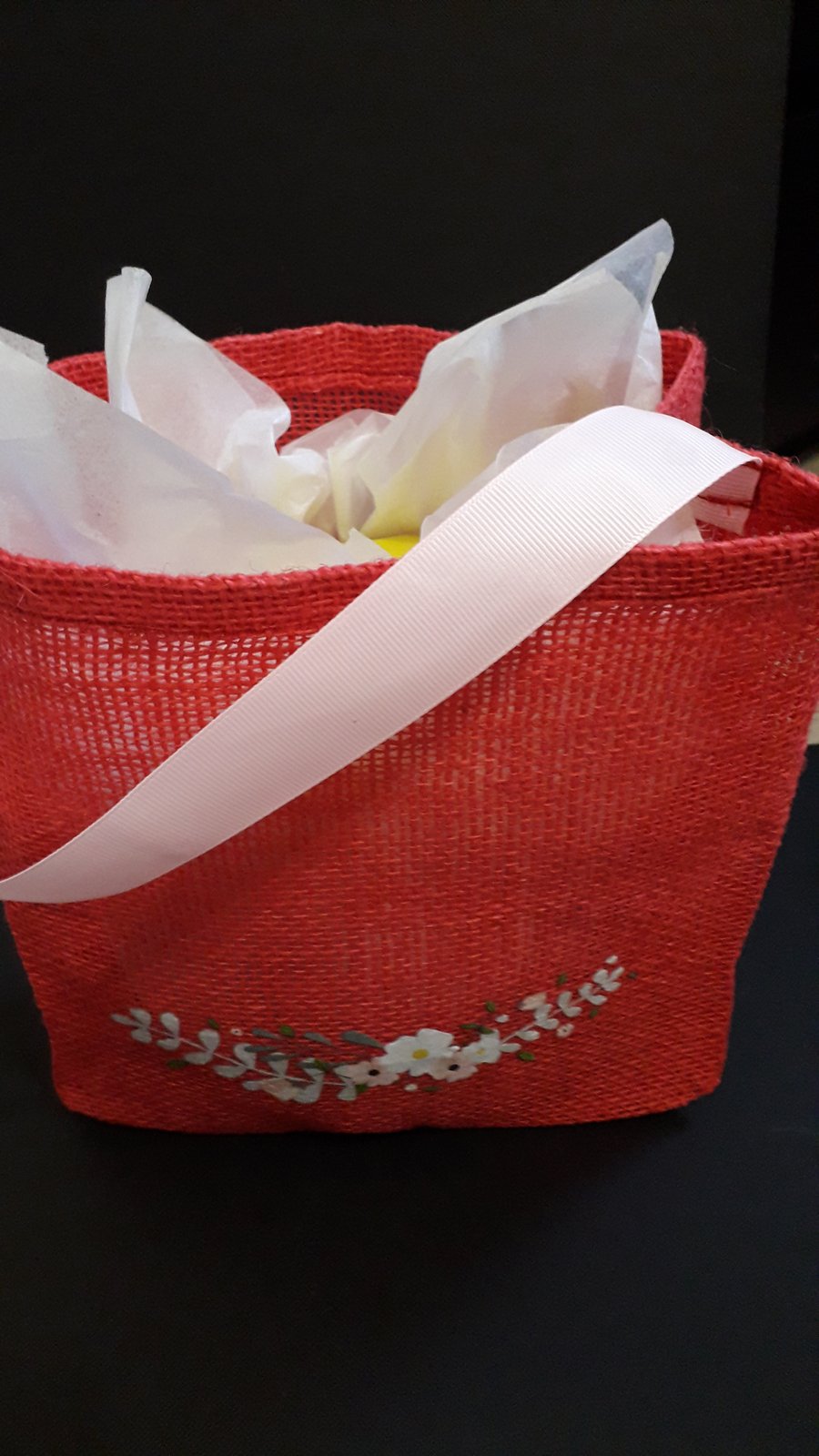 Gift bag Set of 3 with ribbon handle and decorations Eco-friendly Reusable