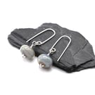 lampwork glass misty earrings