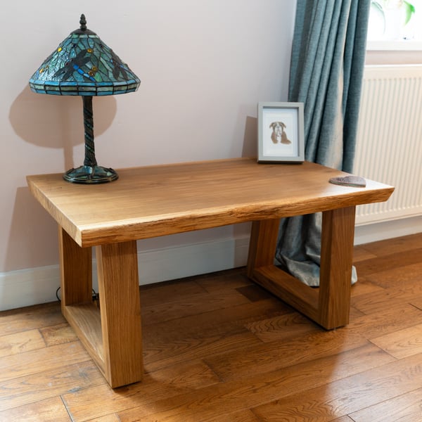 Coffee Table, Rustic Oak Coffee Table, Waney Edge Coffee Table, Live edge Coffee