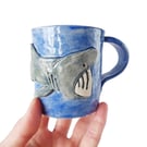 Basking Shark Mug - Hand Built Stoneware Pottery