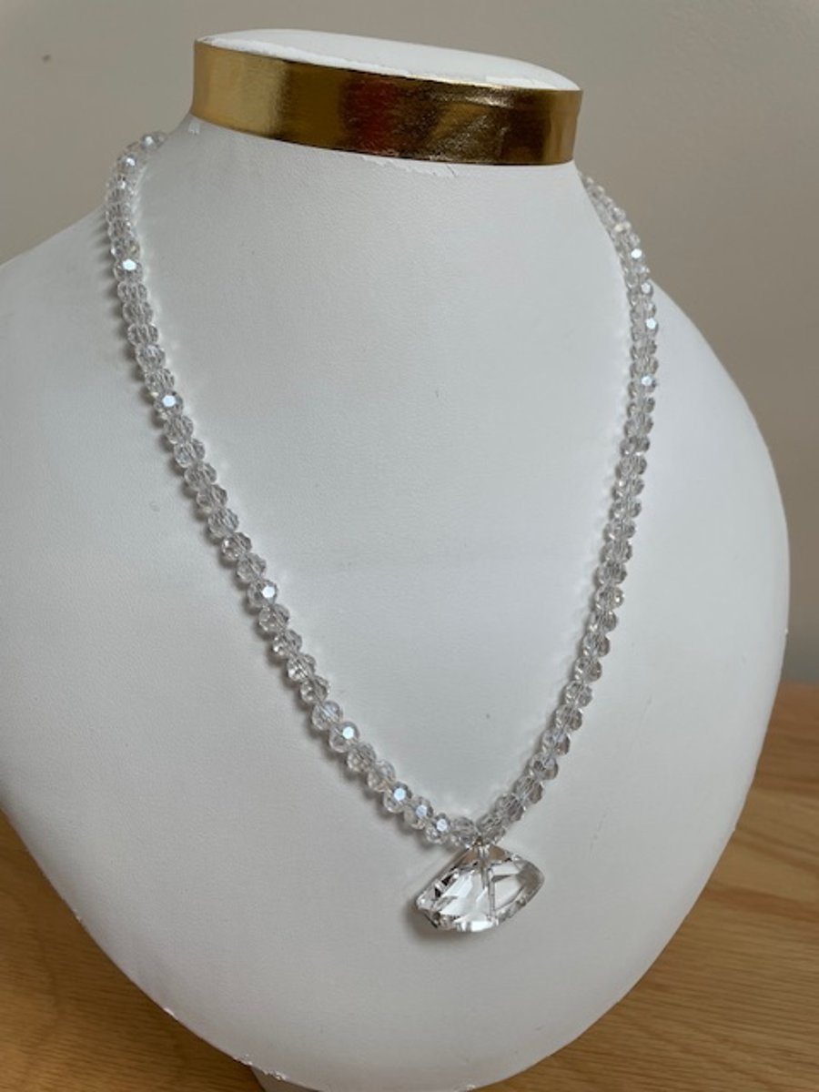 Handmade sparkling necklace with pendant