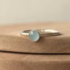 Aquamarine Stacking Ring, March Birthstone Ring